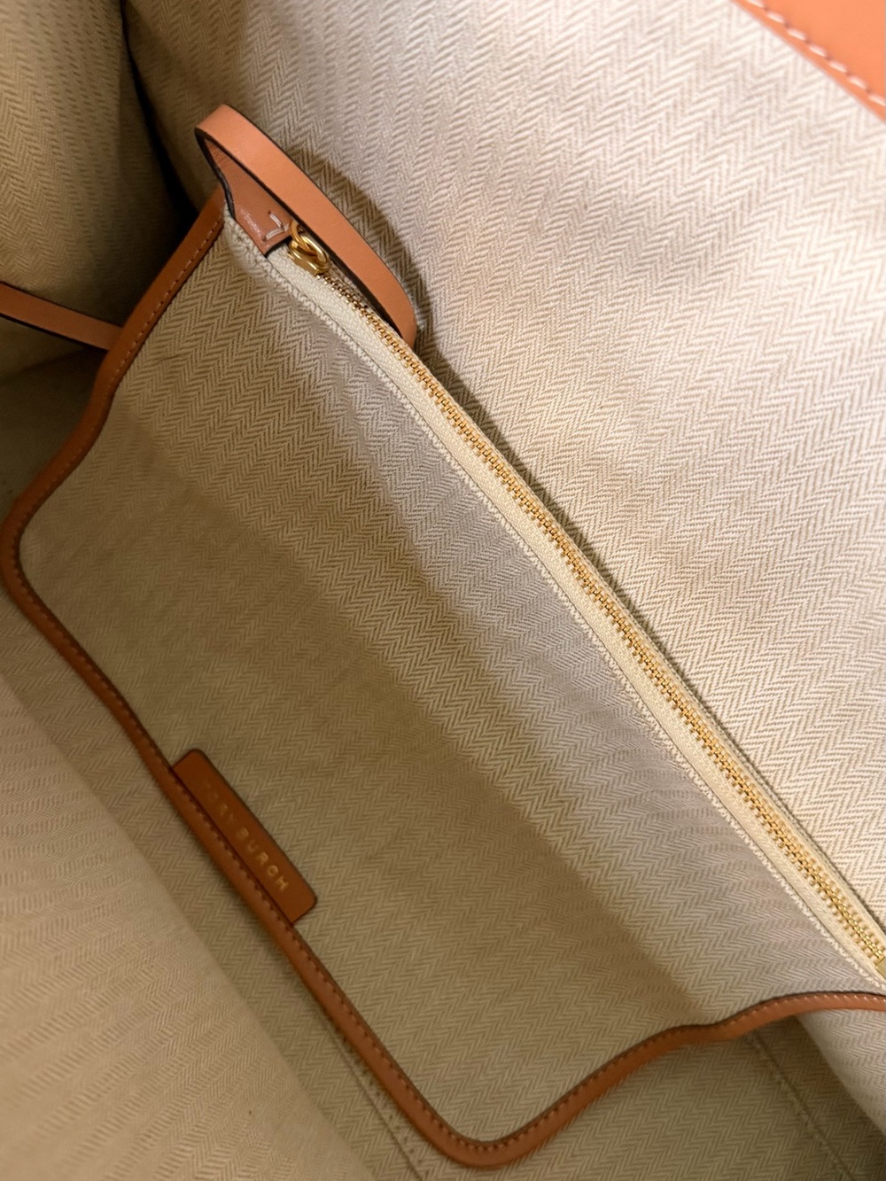 NWOT - Tory Burch Ella Raffia Tote - Cream & White - Picture 8 of 12